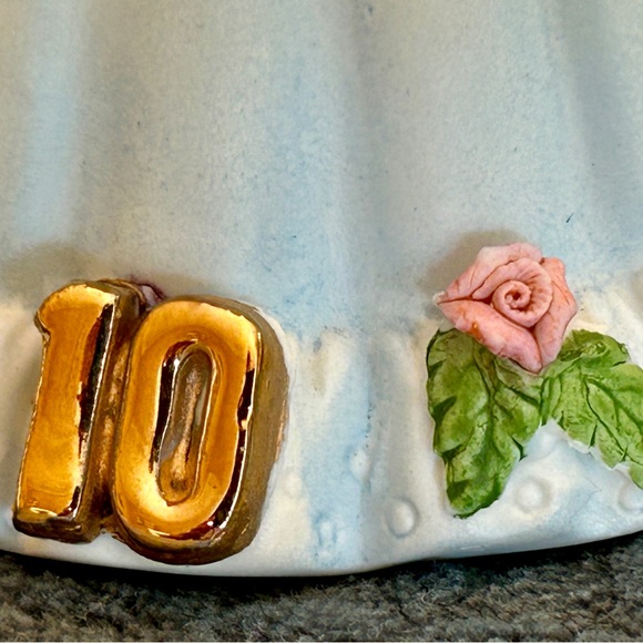 Vintage ENESCO Growing Up Birthday Girls Age 10 Blonde Porcelain Girl Figurine - Picture 10 of 16